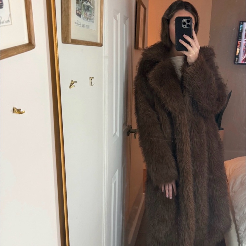 & Other Stories Rich Brown Teddy Jacket